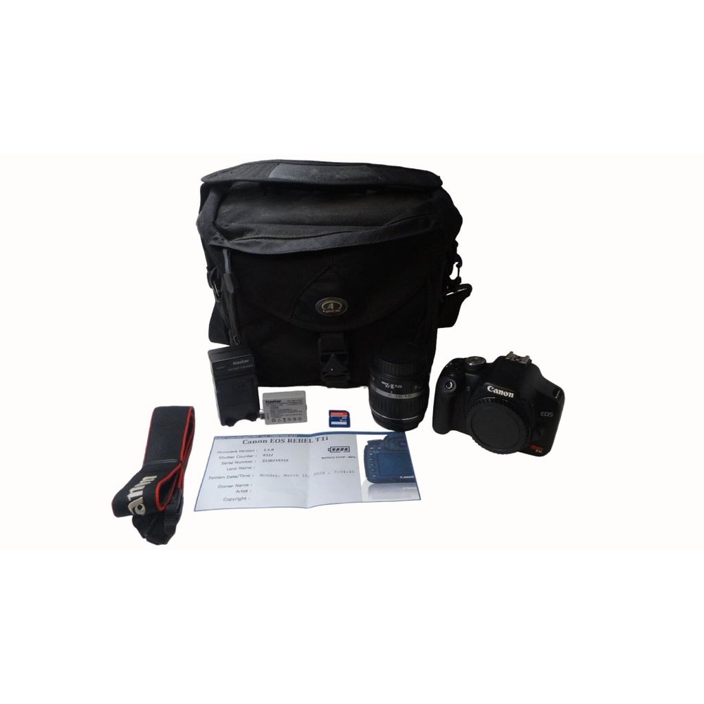 Canon Black DSLR Camera with Accessories